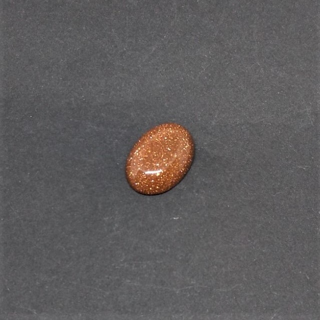 Cabochon aus Naturstein Aventurin "Goldener Sand" (gepresst) 20 × 15 mm