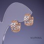 Ohrringe Xuping Unendlichkeit 7×12 mm "18K-Vergoldung", Rhodium
