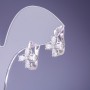 Ohrringe Xuping mit weißen Zirkonia 15 × 11 mm Rhodiumbeschichtung
