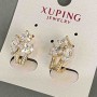 Ohrringe Xuping mit weißen Zirkonen 17 × 11 mm, 18K-Vergoldung