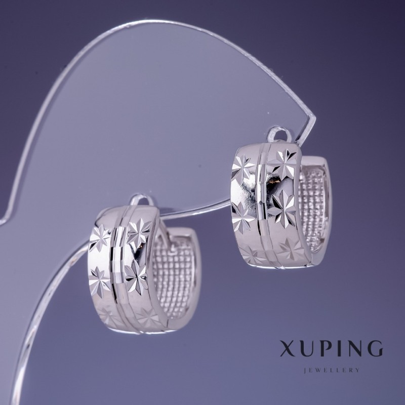 Xuping Ohrringe 8×15 mm Rhodiumbeschichtet