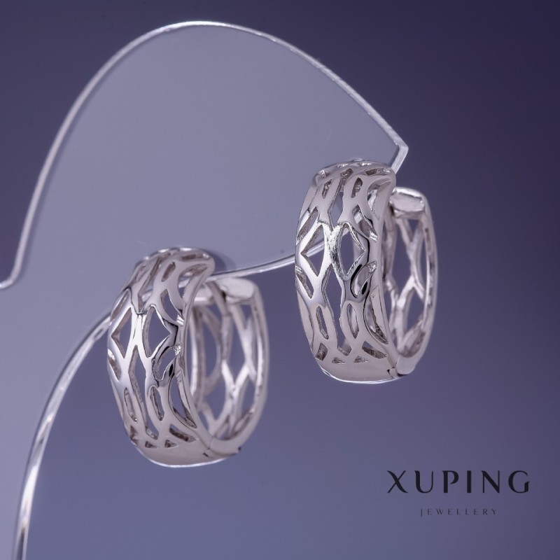 Xuping Ohrringe, Rhodiumbeschichtung, 20×8 mm