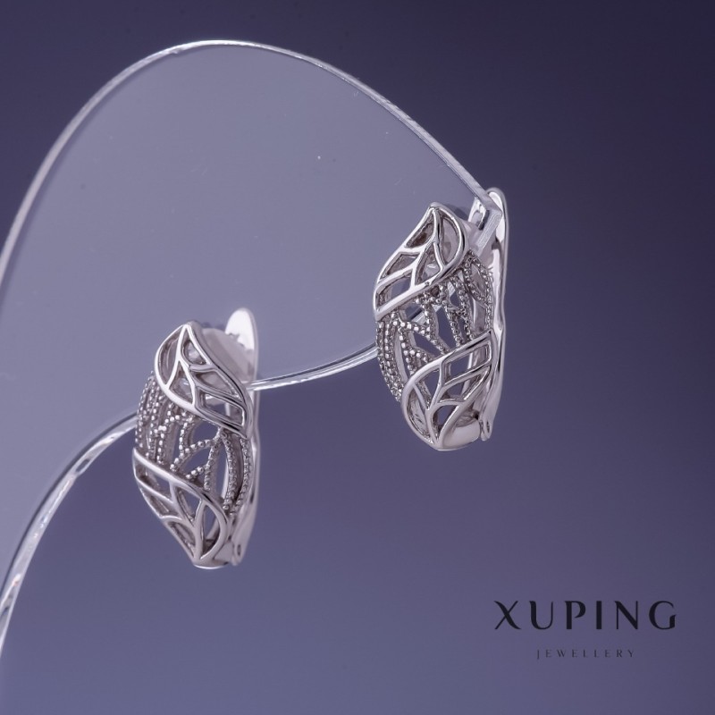 Xuping Ohrringe 16×8 mm rhodiniert