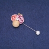 Stoffbrosche mit Nadel „Boutonnière“ 92 × 35 mm