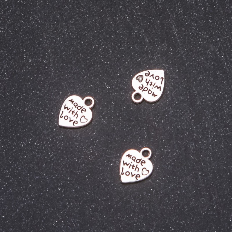 Herz-Anhänger 9×12 mm, Verpackung 20 g, ca. 31 Stück
