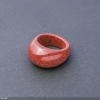 Ring aus natürlichem Aventurin „goldener Sand“, Höhe 6,5–15 mm, Breite 4–8 mm, Durchmesser 19 mm