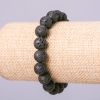 Armband aus Lavastein-Kügelchen, Durchmesser 8 mm, Länge 18 cm, auf Elastikband