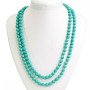 Kette aus türkisgrünem Türkis mit Maserung, 8 mm Kugeln, Länge 118 cm