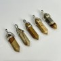 Sechseckiger Anhänger aus Landschaftsjaspis, 40 × 8 mm