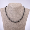 Kette aus facettierten Hämatit-Rondellen, Durchmesser 6×4 mm, Länge 45 cm