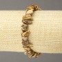 Armband Landschaftsjaspis Körnchen, Durchmesser 5–8 mm, Länge 18 cm, auf elastischem Band