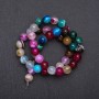 Augenachat-Perlen bunt, Durchmesser 8 mm, Stranglänge 38 cm