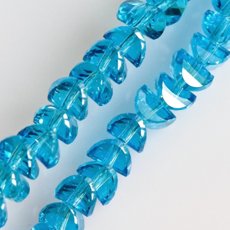 Kristallperlen im Swarovski-Stil, himmelblau, Durchmesser 6×4 mm, Schnur 50 cm