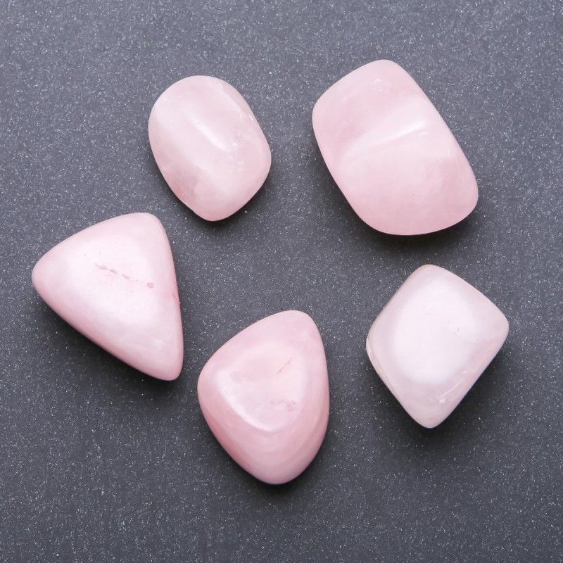 Rosenquarz getrommelte Steine, Ø ca. 20 mm (+-), Verpackung 100 g (+-)