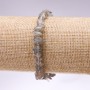 Armband aus natürlichem Labradorit-Chips, Durchmesser 8 mm, Länge 18 cm, auf elastischem Band