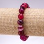 Armband aus Augenachat, glatte Kugeln, Durchmesser 10 mm, Länge 18 cm, auf elastischem Gummiband