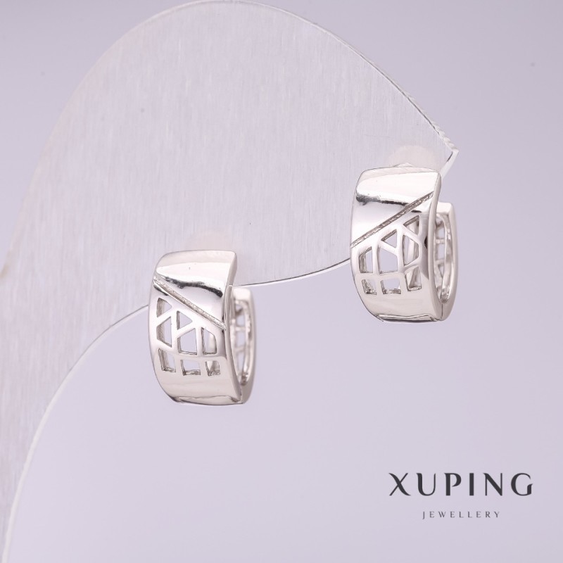 Xuping Ohrringe 12×7 mm Rhodiumbeschichtung