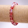 Armband aus Opalglas – rote glatte Kugel, Durchmesser 8 mm, Länge 18 cm, auf Gummiband