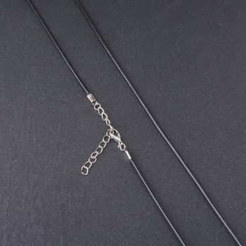 Preis pro Packung / 10 Stk. Gewachste Schnur für Anhänger, Durchmesser 1,5 mm, Länge 60–68 cm, schwarz