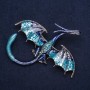 Brosche hellblauer Drache „Saphira“ 79×72 mm