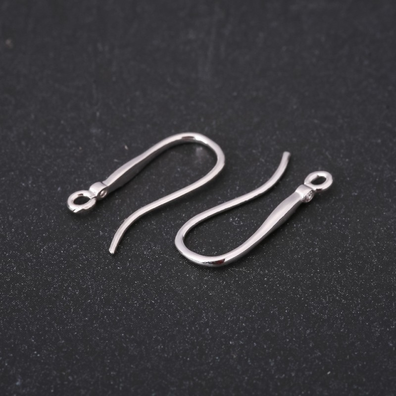 Ohrhaken für Ohrringe 2×20 mm silberfarbiges Metall – Preis pro Paar