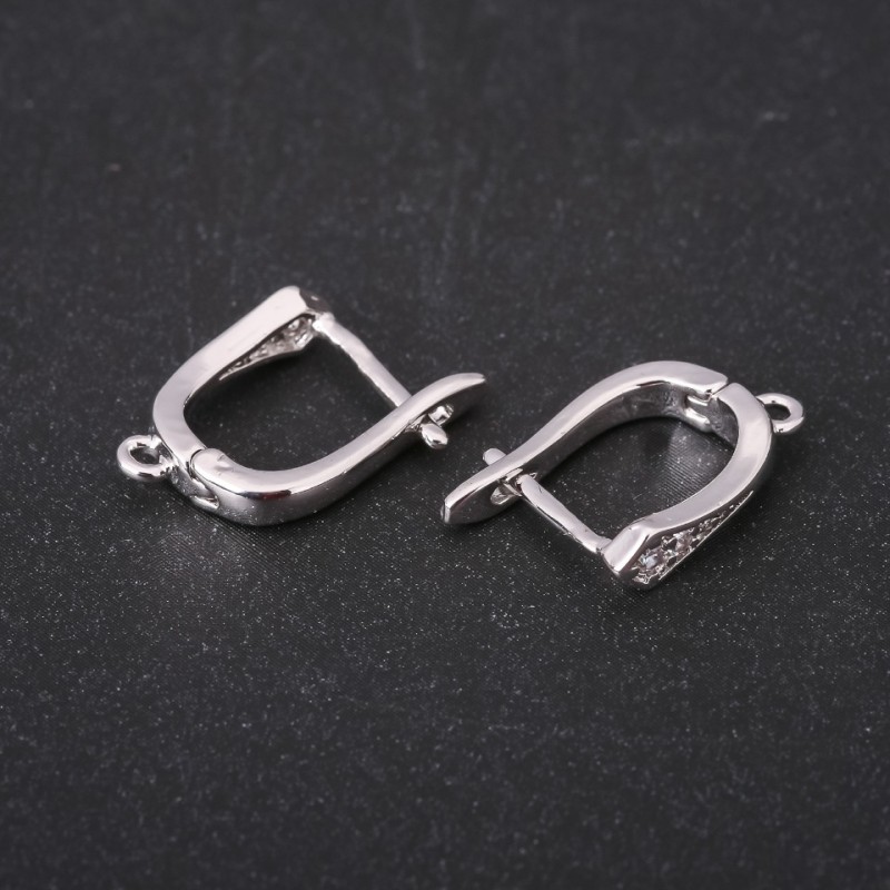 Ohrhaken für Ohrringe mit Strasssteinen 17×4 mm