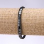Hämatit-Armband mit Zigzag-Perlen, Durchmesser 6×5×3 mm, Länge 18 cm, auf elastischem Band