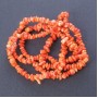 Naturkorallen-Perlen orange „Steinchenfragment“, Durchmesser ca. 6 mm, Fadenlänge 85 cm