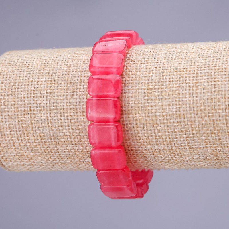 Armband aus natürlichem Turmalin, rechteckige Glieder, Durchmesser 14×10 mm, Länge 18 cm