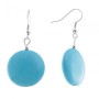 Ohrhänger mit hellblauen Cabochons im Türkislook, 48 × 24 mm