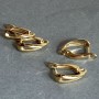 Ohrhaken aus Messing, 17x12x6 mm, Paar