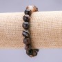 Elastisches Achat-Armband mit glatten Kugeln, 10 mm