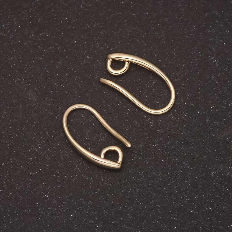 Ohrhaken für Ohrringe aus Gelbmetall 8×15 mm Paar