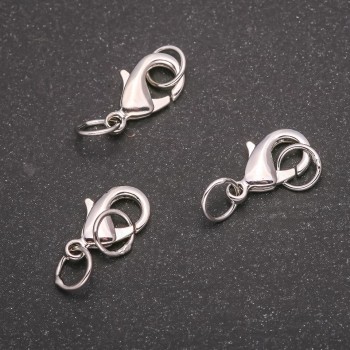 Karabiner-Verschluss 8×15 mm silberfarbenes Metall