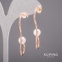 Ohrringe Xuping mit Mallorca-Perlen, 15 × 45 × 8 mm, 18K-Vergoldung