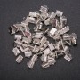 Crimpperlen für Schnüre 7, 4×8 mm, Verpackung ca. 80 Stück (±) 24 g