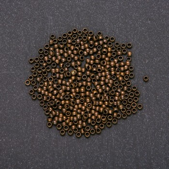 Crimpfixierungen 'Zakhipy', Durchmesser 2,5 mm, Metallfarbe Bronze, 6 g