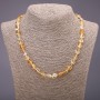 Kette aus Citrin, facettiert, Durchmesser ca. 9–12 mm, Länge 48 cm
