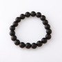 Schungit-Armband aus Gummi (künstlich) – glatte Kugel 6 mm, Länge 18 cm +