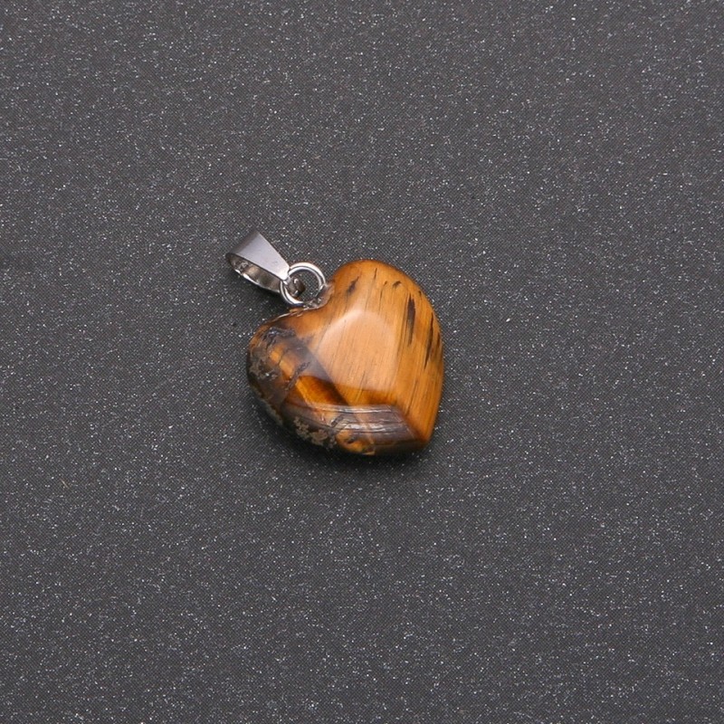 Herz-Anhänger aus Tigerauge 14×14×23 mm