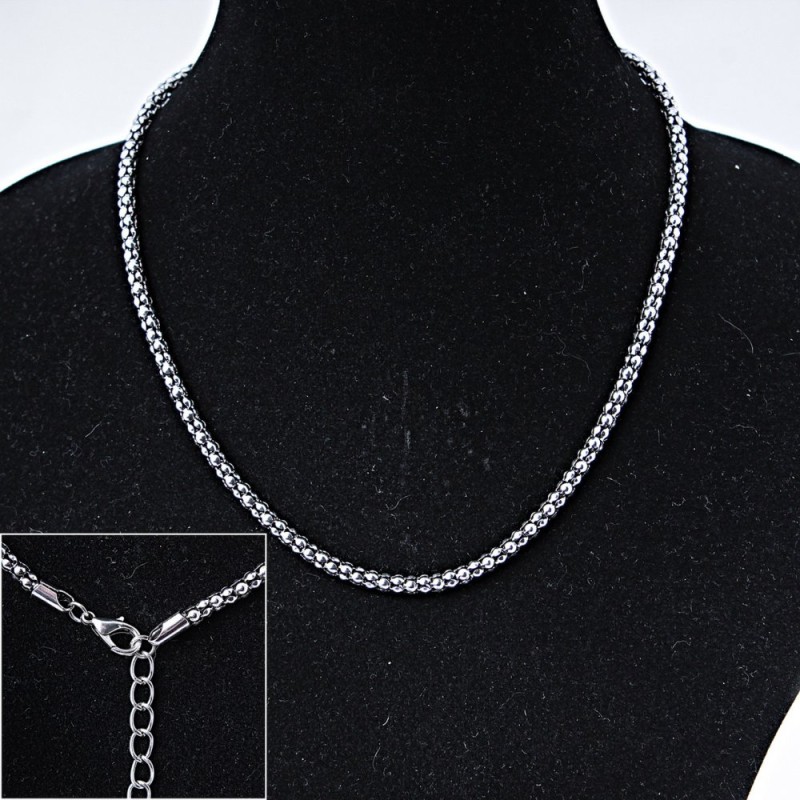Metallkordelkette für Modeschmuck, 44 cm +
