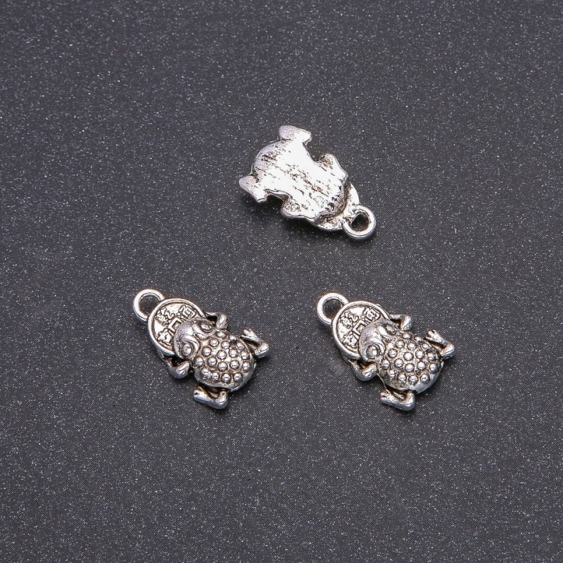 Schmuckzubehör Anhänger „Frosch“, Maße 10×17 mm, Verpackung 20 g ± 12 Stück