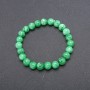 Armband aus Chrysoprase, künstlich, auf Elastikband, glatte Kugeln, Durchmesser ca. 8 mm, Umfang ca. 18 cm