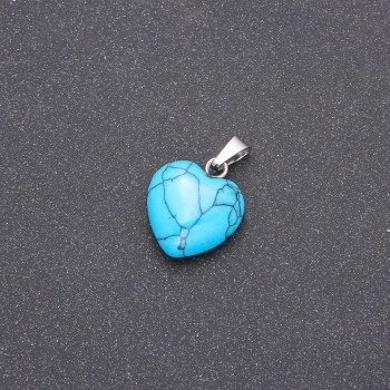 Anhänger Herz Türkisblau 14x14x23 mm