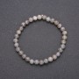 Armband aus natürlichem Labradorit auf elastischem Band, glatte Kugeln, Durchmesser ca. 6 mm, Länge ca. 18 cm