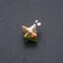 Merkaba-Anhänger aus Jaspis und Heliotrop 10 × 10 mm
