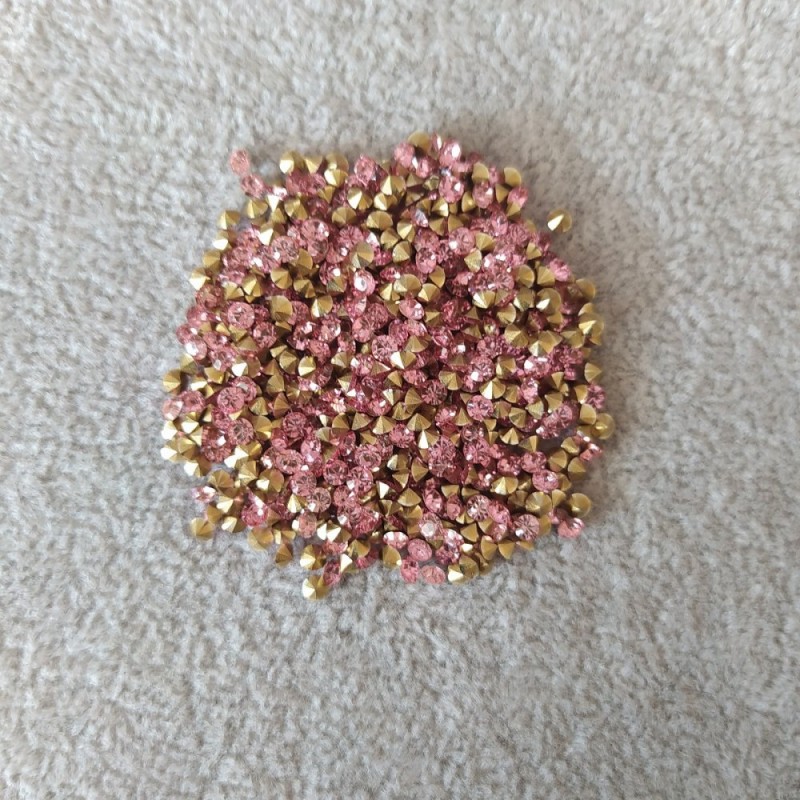 Rosa Strasssteine, Durchmesser ca. 3 mm, Packung ca. 4 g