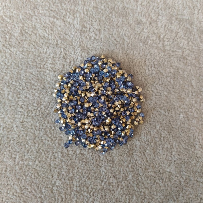 Strasssteine, blaue Farbe, Durchmesser ca. 3,5 mm, Verpackung ca. 4 g