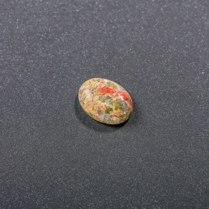 Cabochon aus Heliotrop-Jaspis 20 x 15 mm