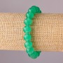 Nephrit-Armband aus elastischem Band, glatte Kugeln, Durchmesser 10 mm, Länge 18 cm